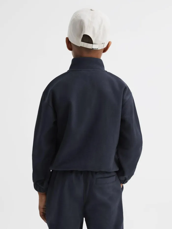 Reiss Sweats and Hoodies Conrad Micro Fleece Half Zip Jumper Navy 8211 Children