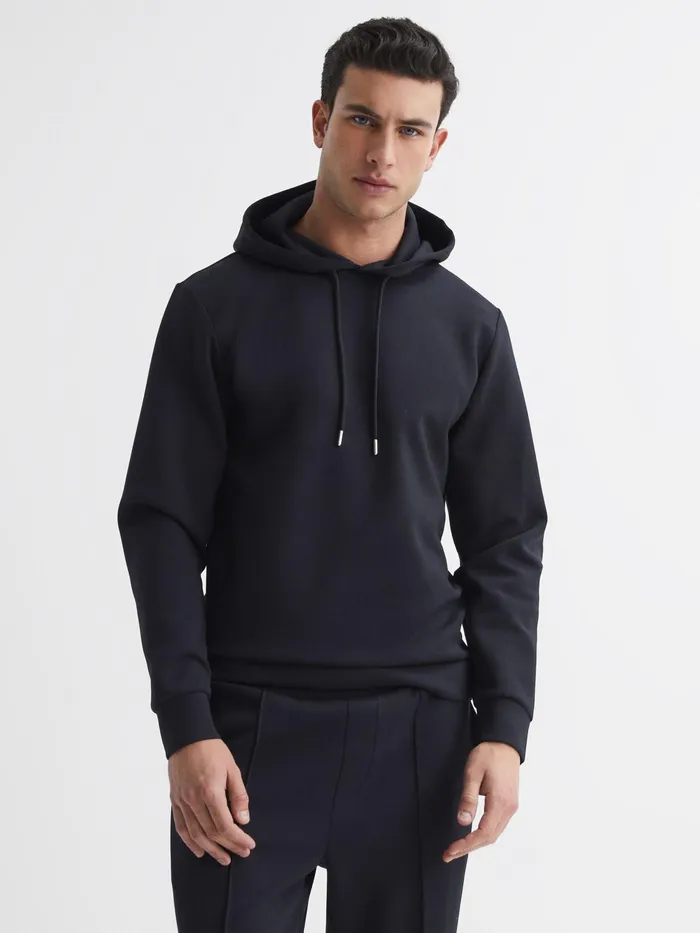 Reiss Sweats and Hoodies Fabien Loungewear Hoodie Navy 8211 Men