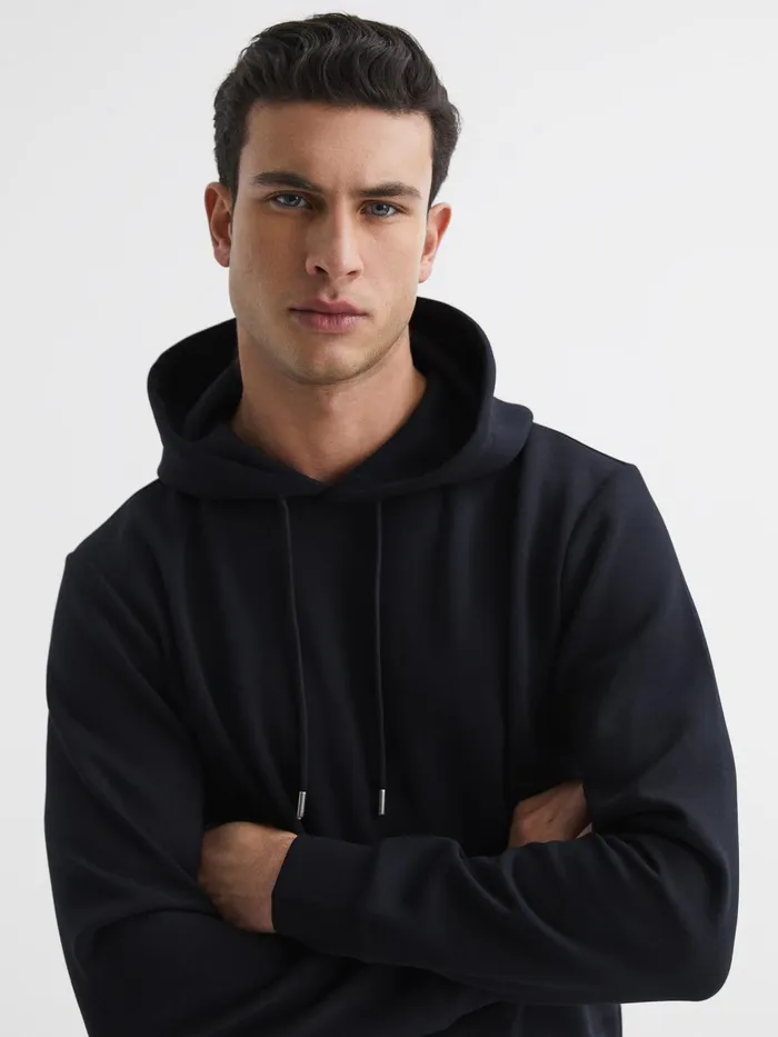 Reiss Sweats and Hoodies Fabien Loungewear Hoodie Navy 8211 Men