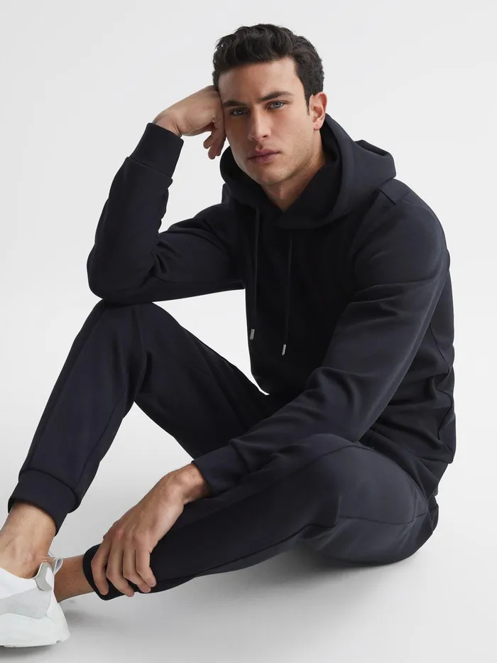 Reiss Sweats and Hoodies Fabien Loungewear Hoodie Navy 8211 Men