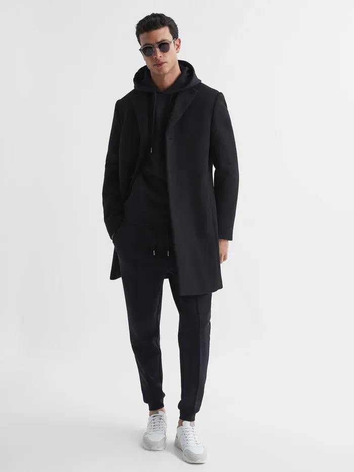Reiss Sweats and Hoodies Fabien Loungewear Hoodie Navy 8211 Men
