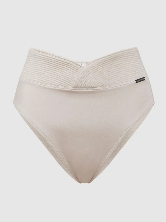 Reiss Swimwear Calvin Klein Underwear High Rise Bikini Bottoms Pale Stone 8211 Women