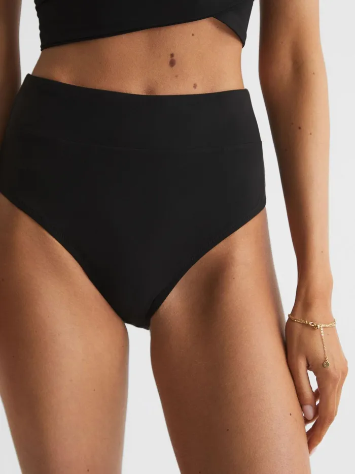 Reiss Swimwear Cristina High Rise Bikini Bottoms Black 8211 Women