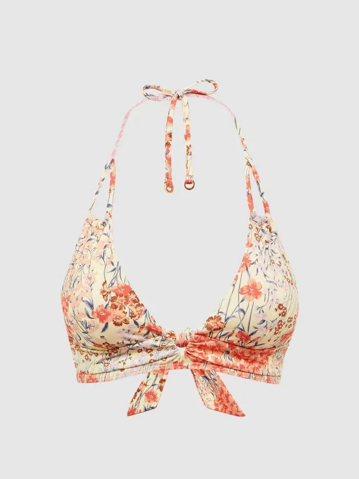 Reiss Swimwear Daniella Floral Print Halter Neck Bikini Top Pink Print 8211 Women