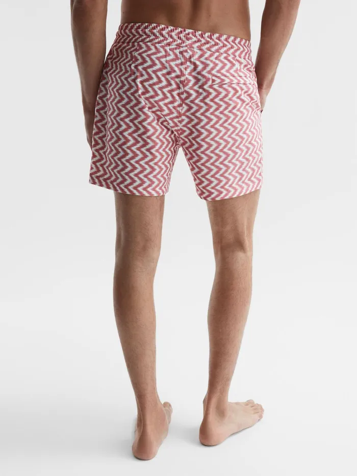 Reiss Swimwear Florida Printed Drawstring Swim Shorts Rust 8211 Men