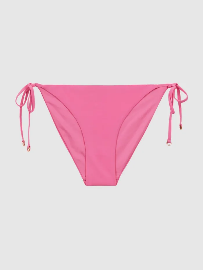 Reiss Swimwear Ripley Side Tie Bikini Bottoms Pink 8211 Women