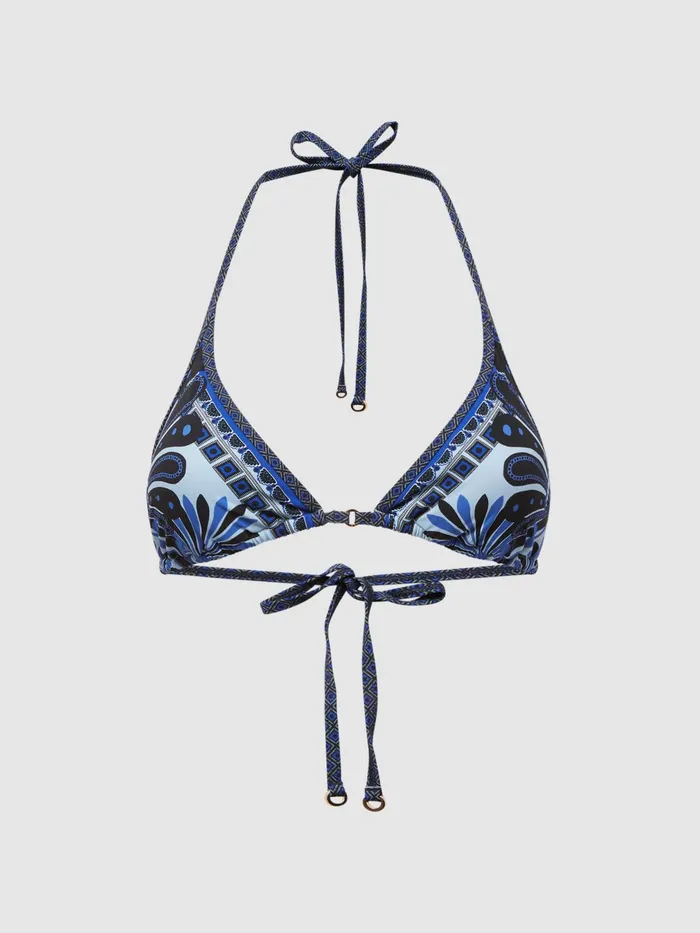 Reiss Swimwear Tina Printed Bikini Top Blue Print 8211 Women