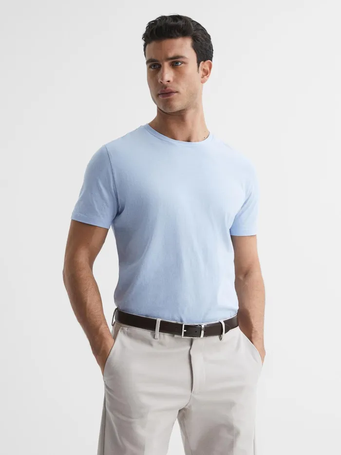 Reiss TShirts Bless Crew Neck TShirt Airforce Blue 8211 Men