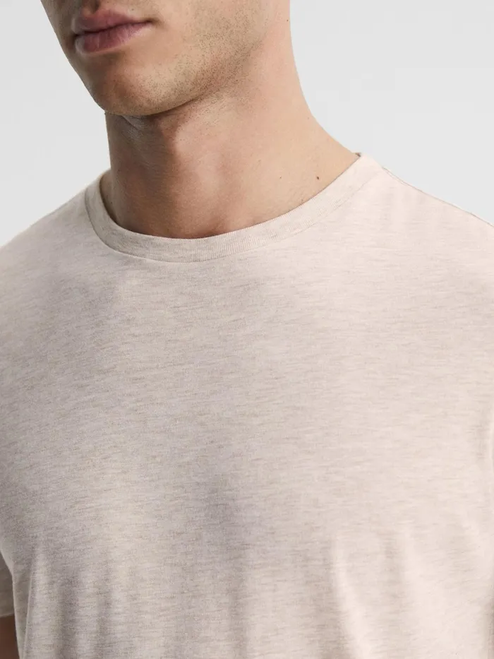 Reiss TShirts Bless Crew Neck TShirt Oatmeal Melange 8211 Men