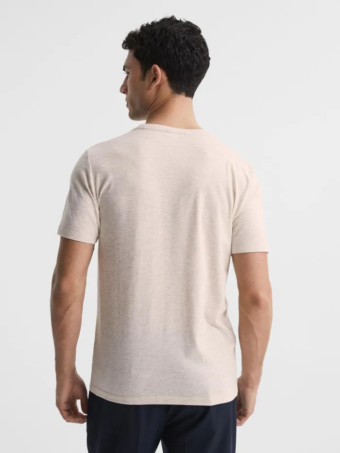 Reiss TShirts Bless Crew Neck TShirt Oatmeal Melange 8211 Men