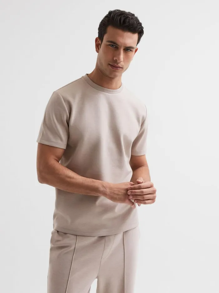 Reiss TShirts Bradley Regular Fit Crew Neck TShirt Airforce Blue 8211 Men