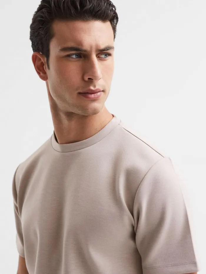 Reiss TShirts Bradley Regular Fit Crew Neck TShirt Airforce Blue 8211 Men