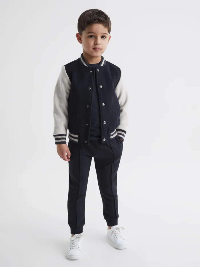 Reiss TShirts Jude Motif Crew Neck TShirt Navy 8211 Children