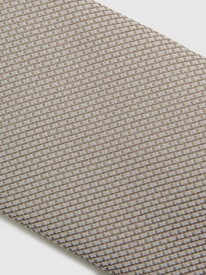 Reiss Ties and Pocket Squares Ceremony Textured Silk Tie Champagne 8211 Men