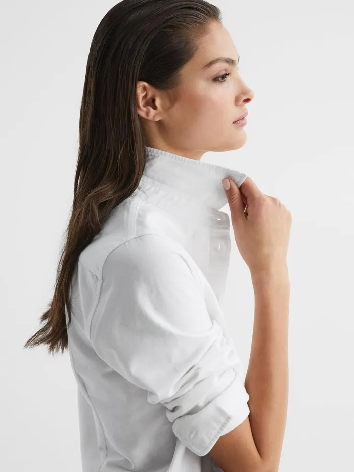 Reiss Tops Allie Fitted Oxford Shirt White 8211 Women