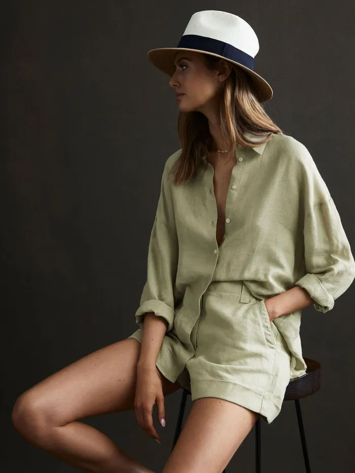 Reiss Tops Ellis Oversized Long Sleeve Shirt Ivory 8211 Women