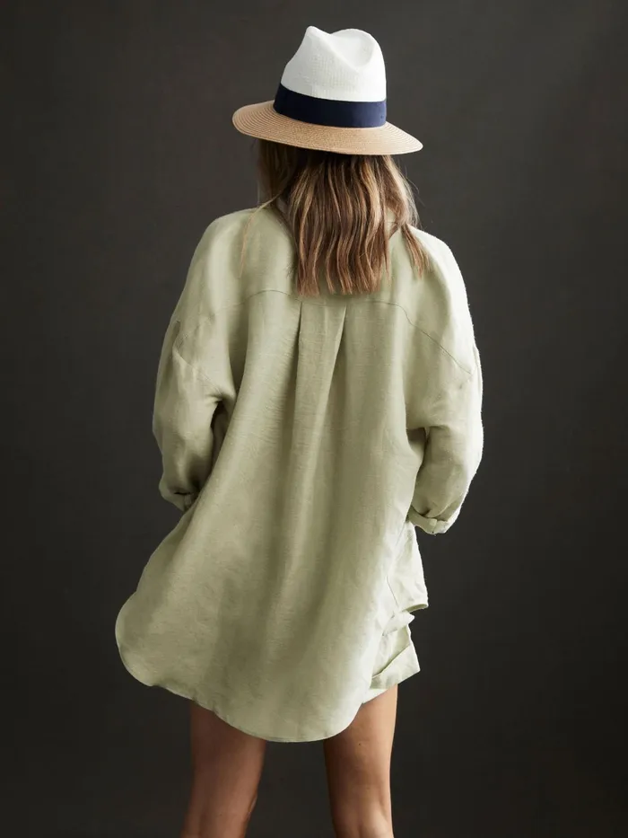 Reiss Tops Ellis Oversized Long Sleeve Shirt Ivory 8211 Women