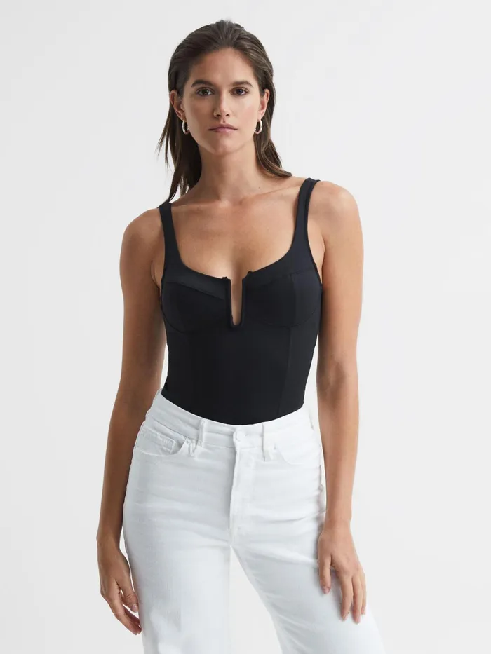 Reiss Tops Good American Corset Bodysuit Black 8211 Women