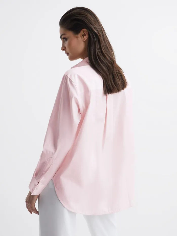Reiss Tops Jenny Cotton Shirt Light Pink 8211 Women