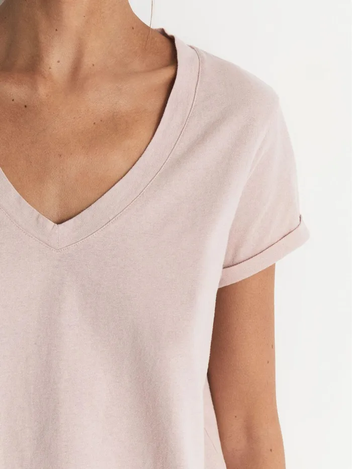 Reiss Tops Luana Cotton Jersey VNeck TShirt Black 8211 Women