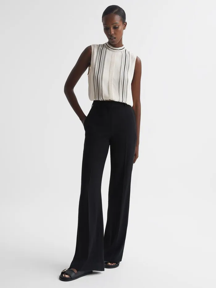 Reiss Tops Mollie Sheer Striped Blouse Ivory 8211 Women
