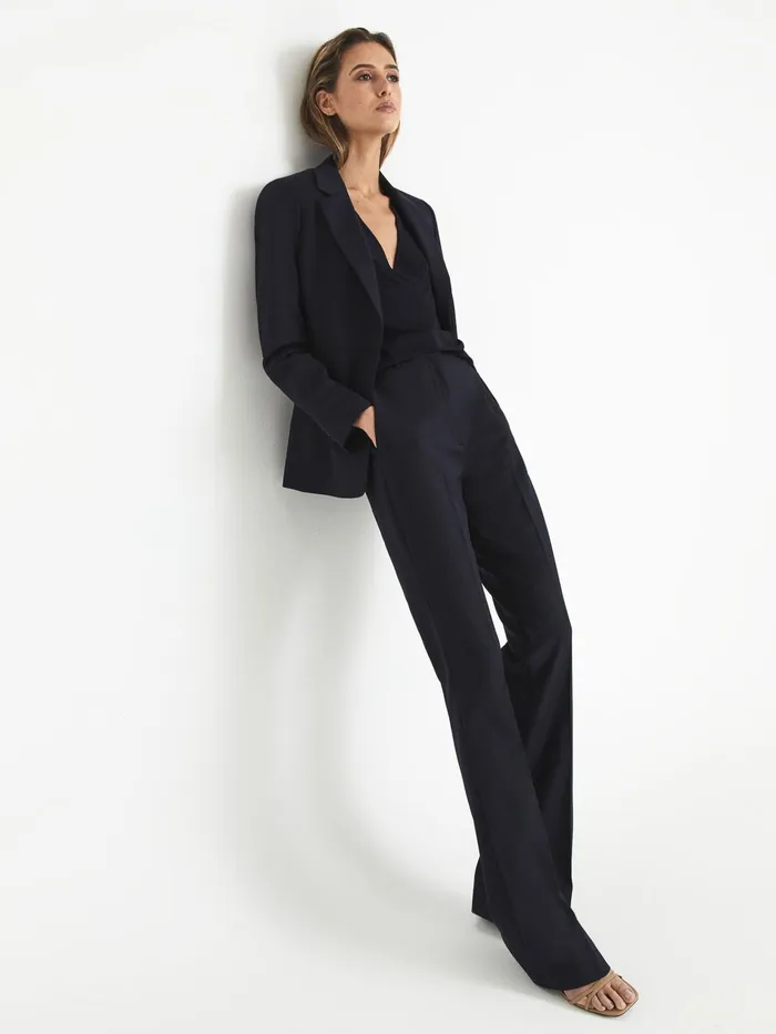 Reiss Tops Taylor VNeck Shell Blouse Navy 8211 Women