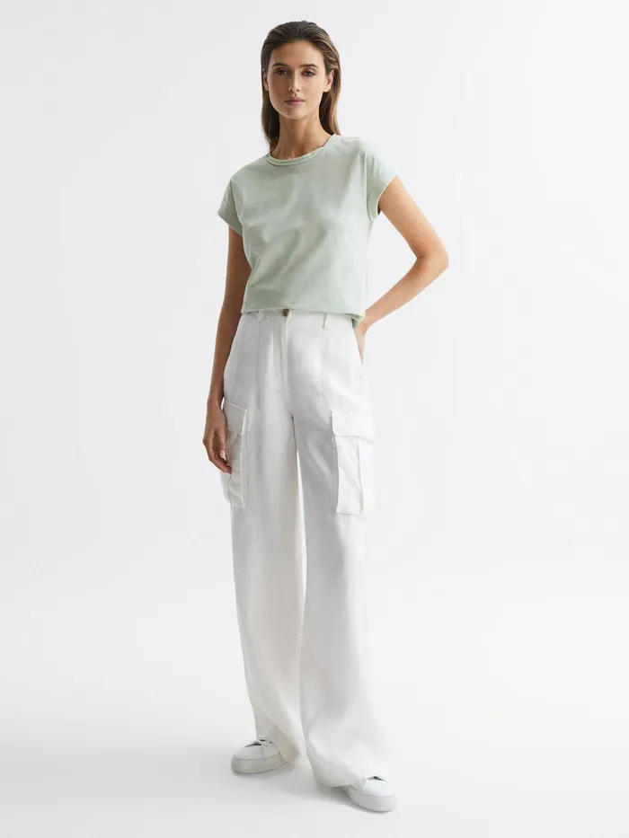Reiss Tops Tereza Crew TShirt Mint 8211 Women