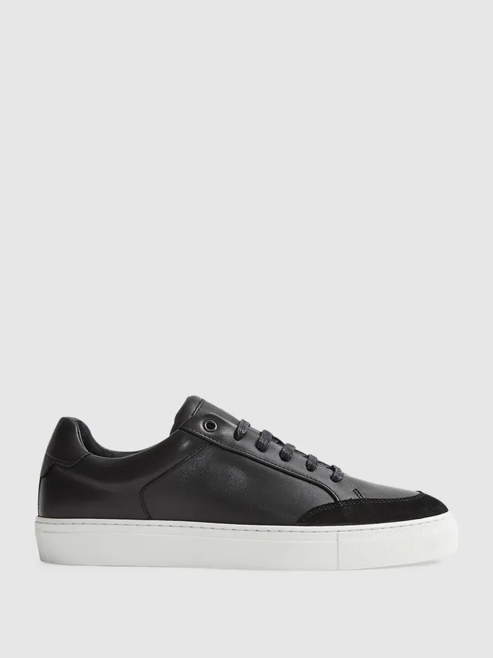 Reiss Trainers Ashley Leather Trainers Black 8211 Men