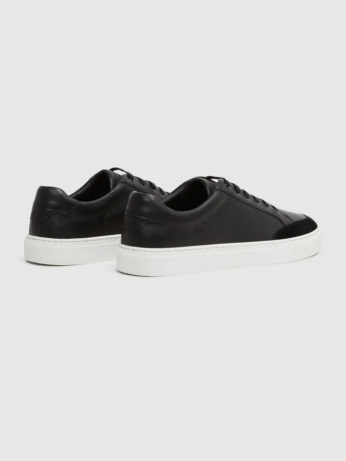 Reiss Trainers Ashley Leather Trainers Black 8211 Men