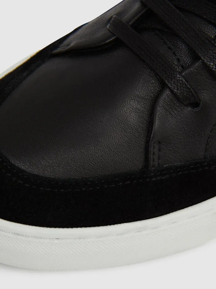 Reiss Trainers Ashley Leather Trainers Black 8211 Men
