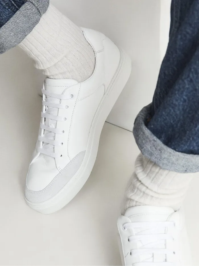 Reiss Trainers Ashley Leather Trainers White 8211 Men