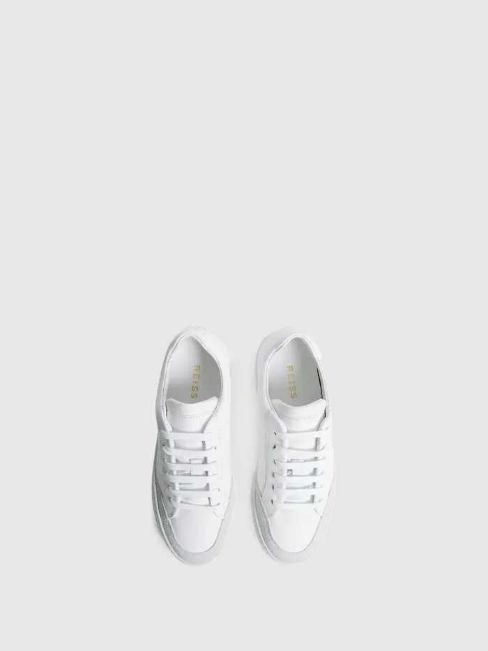 Reiss Trainers Ashley Leather Trainers White 8211 Men