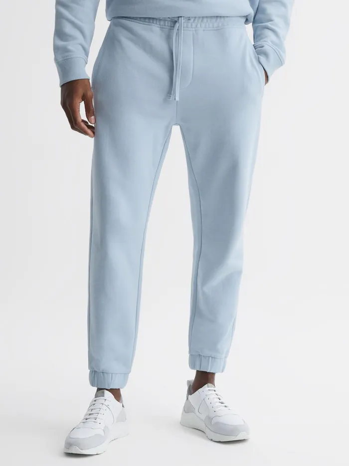 Reiss Trousers Ali Garment Dye Joggers Ice Blue 8211 Men