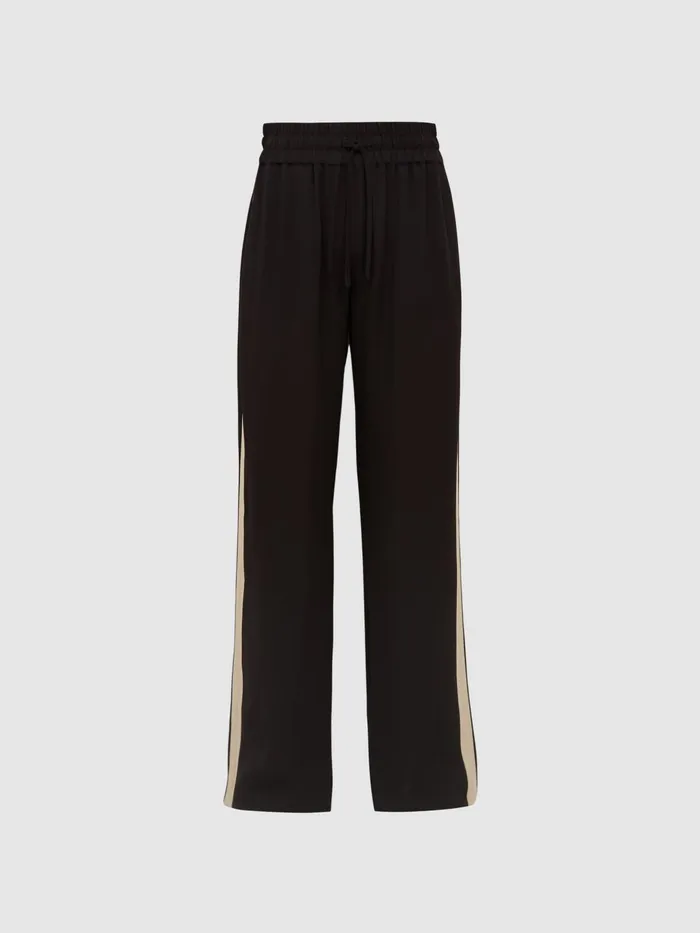 Reiss Trousers Aria Wide Leg Stripe Trousers Black 8211 Women