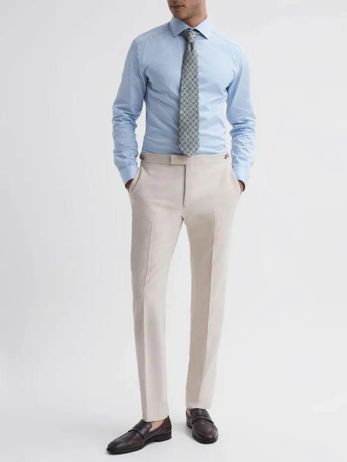 Reiss Trousers Belmont Slim Fit Side Adjuster Trousers Stone 8211 Men