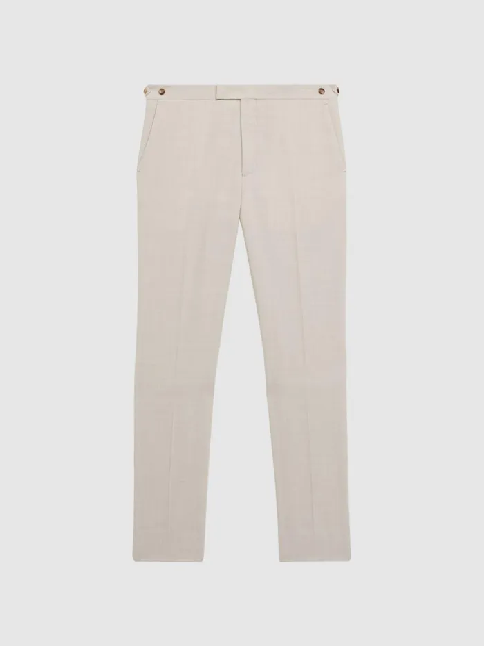 Reiss Trousers Belmont Slim Fit Side Adjuster Trousers Stone 8211 Men