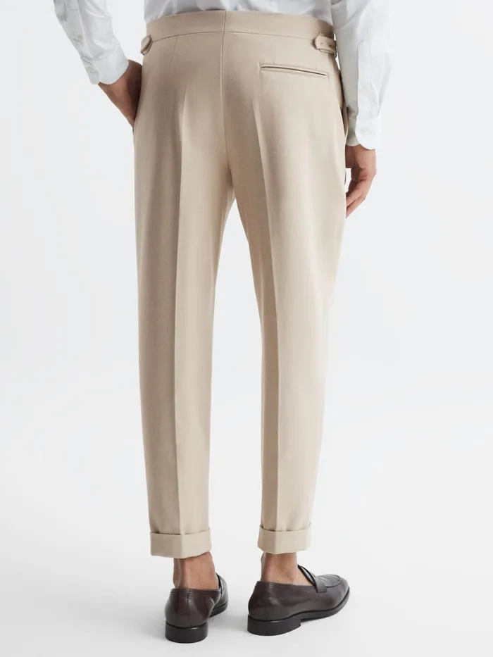 Reiss Trousers Borough Relaxed Fit Twill Trousers Stone 8211 Men