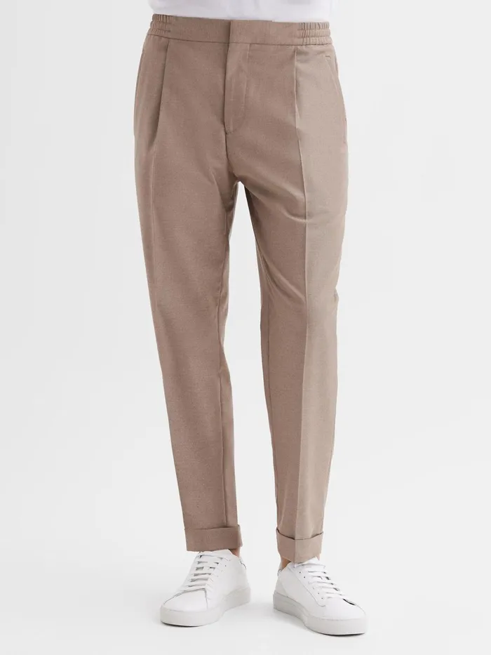 Reiss Trousers Brighton Pleat Front Trousers Fawn 8211 Men