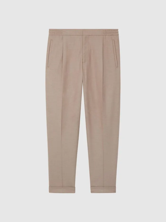 Reiss Trousers Brighton Pleat Front Trousers Fawn 8211 Men