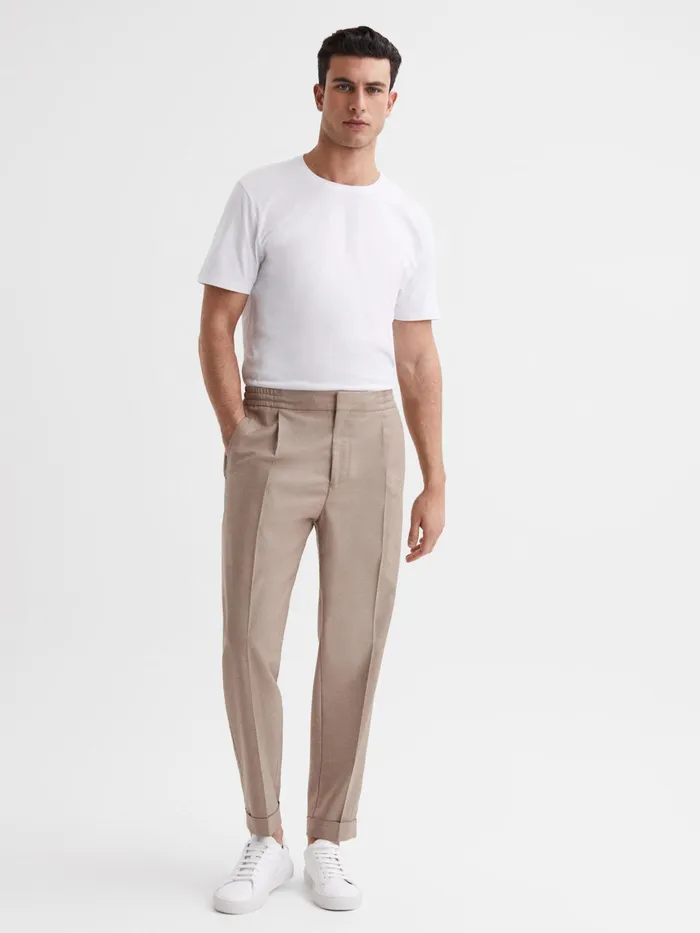 Reiss Trousers Brighton Pleat Front Trousers Fawn 8211 Men