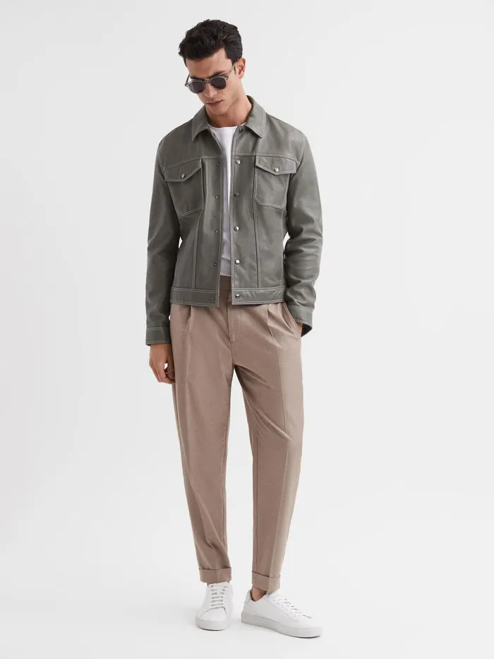 Reiss Trousers Brighton Pleat Front Trousers Fawn 8211 Men