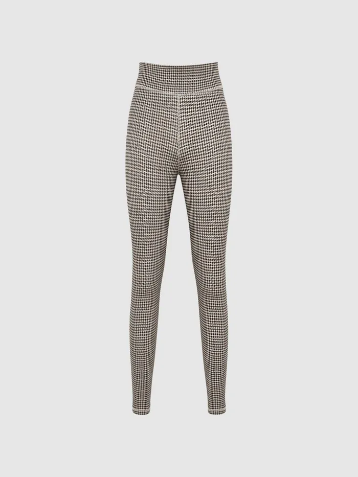 Reiss Trousers Check The Upside Checked Leggings Black 8211 Women