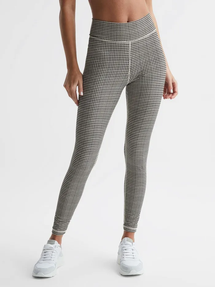Reiss Trousers Check The Upside Checked Leggings Black 8211 Women
