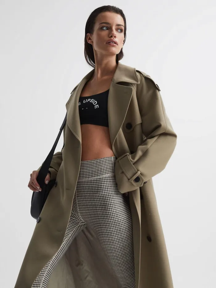 Reiss Trousers Check The Upside Checked Leggings Black 8211 Women