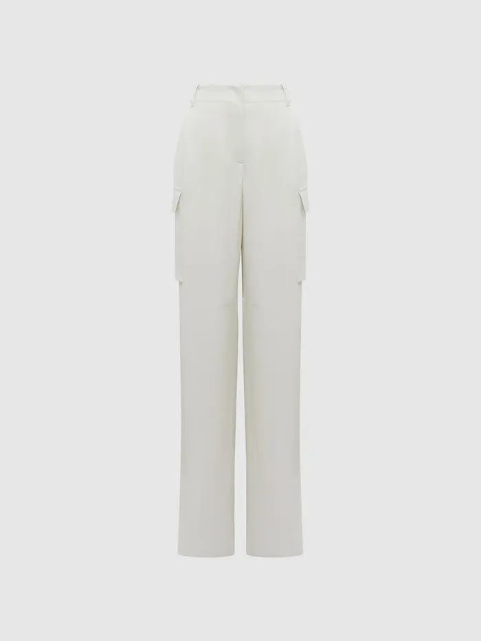 Reiss Trousers Drew Wide Leg Combat Trousers Neutral 8211 Women