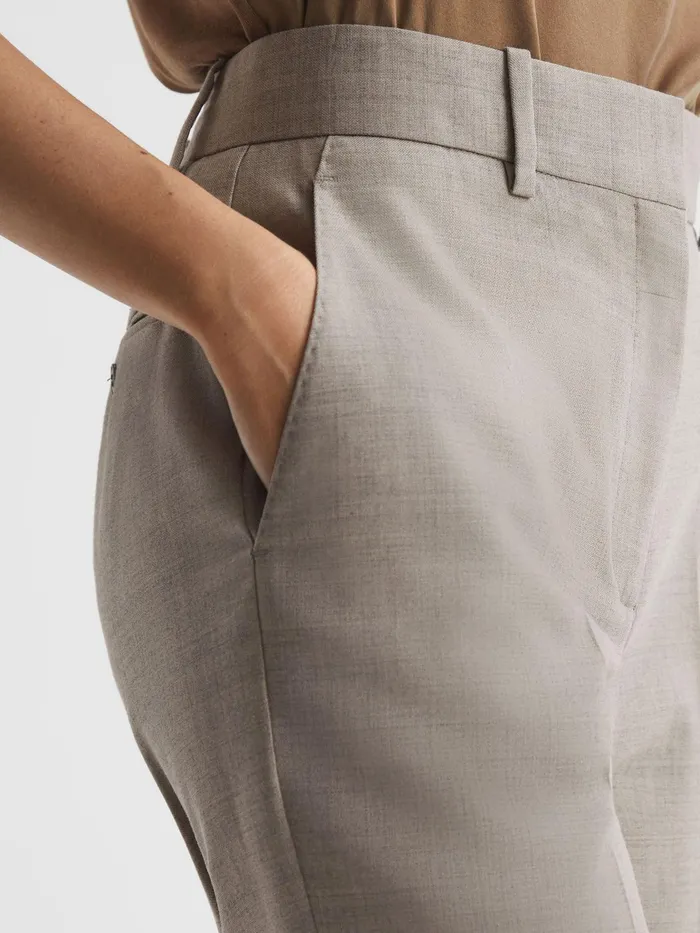 Reiss Trousers Emily Straight Leg Tailored Trousers Oatmeal 8211 Women