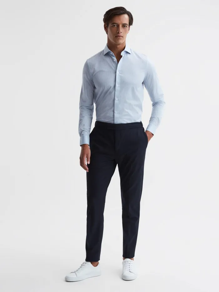 Reiss Trousers Found Drawcord Waist Relaxed Trousers Navy 8211 Men