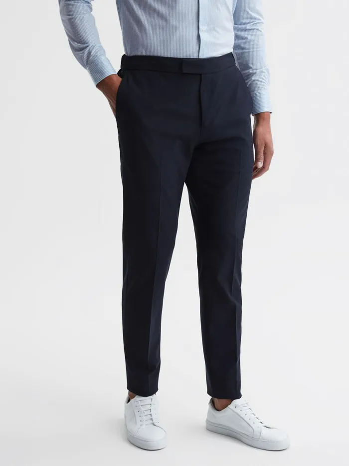 Reiss Trousers Found Drawcord Waist Relaxed Trousers Navy 8211 Men