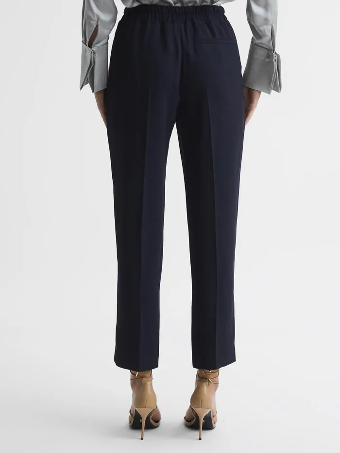 Reiss Trousers Hailey PullOn Tapered Trousers Black 8211 Women