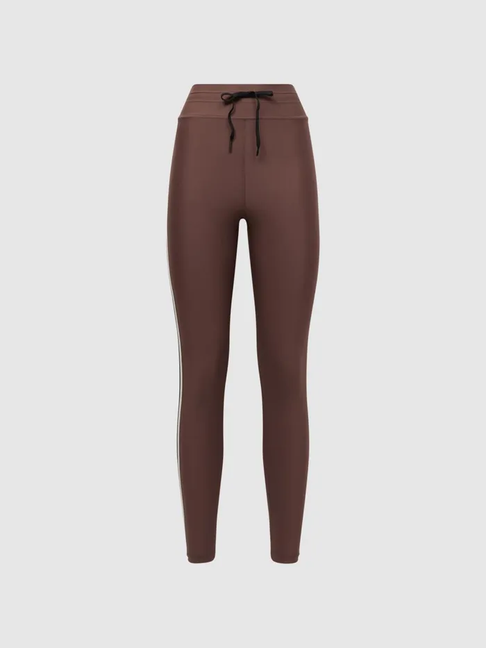 Reiss Trousers Hustle The Upside High Rise Drawstring Leggings Brown 8211 Women
